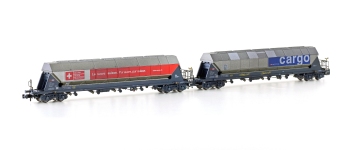 Hobbytrain H23479 - N - 2-tlg. Set Silowagen Graffiti, SBB Cargo, Ep. VI